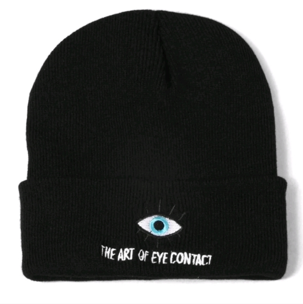 * The art of contact Black Knit Beanie NWOT